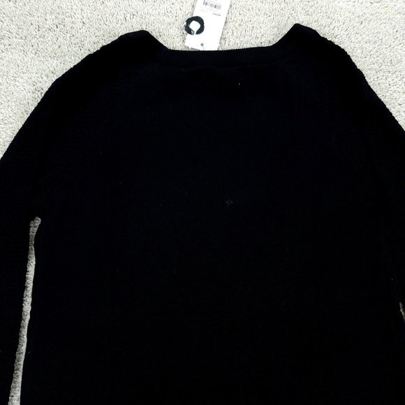 Sonoma Sweater Womens Small Black Long Sleeve Crew Neck Pullover Cable Knit NWT - Picture 6 of 9
